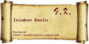 Iszakov Kevin névjegykártya